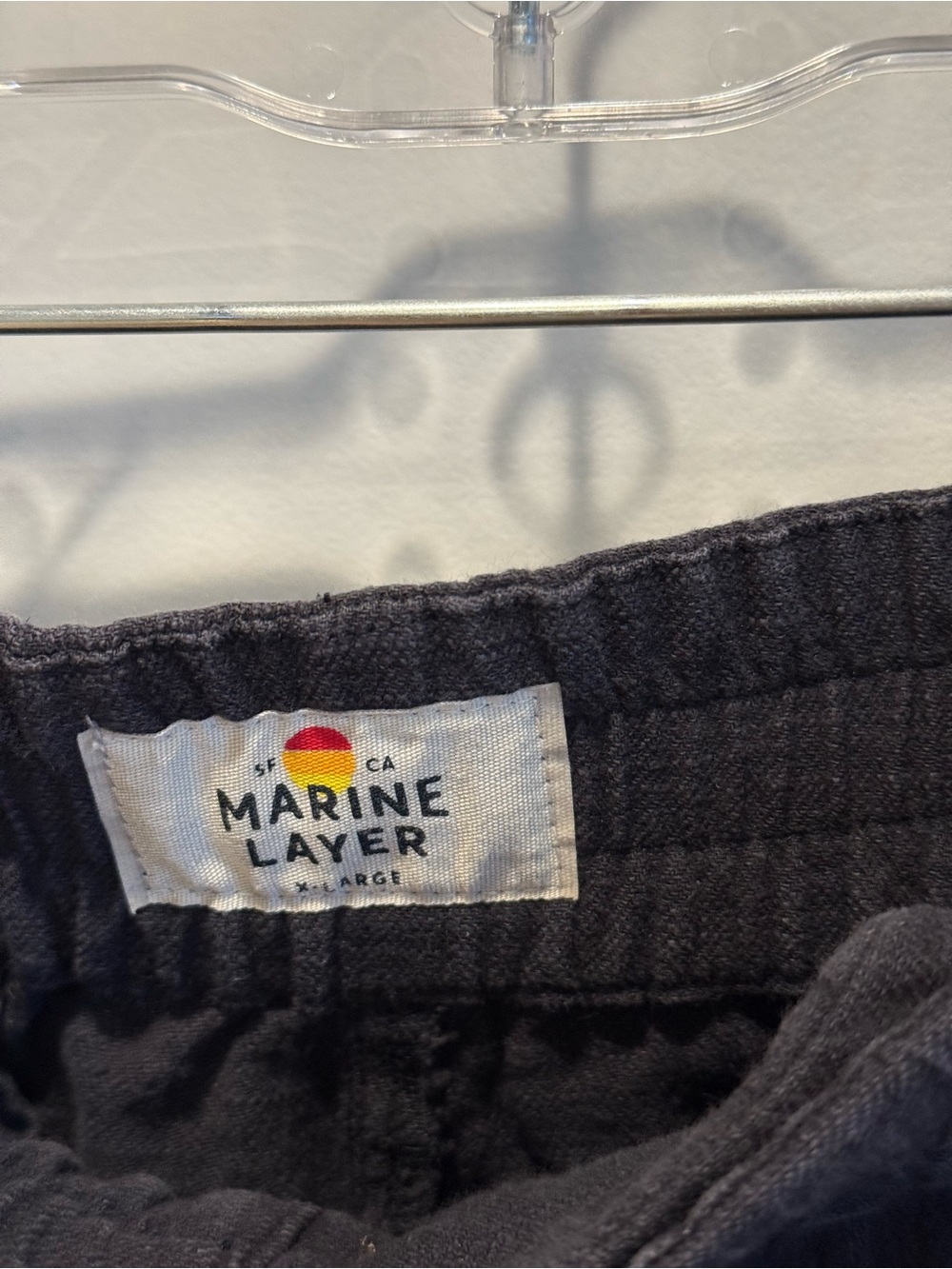Marine Layer Black Pull On Shorts Elastic Waist Casual Beach XL - Picture 2 of 3
